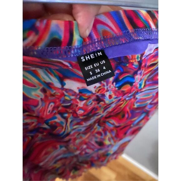 Shein Tye Dye Mesh Overlay Skirt Size Small - Picture 8 of 9